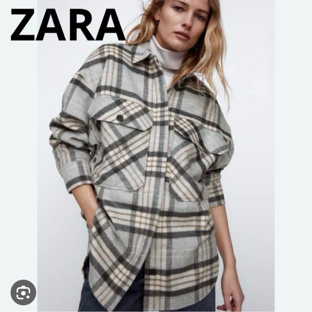 ZARA PLAID WOOL OVERSHIRT
